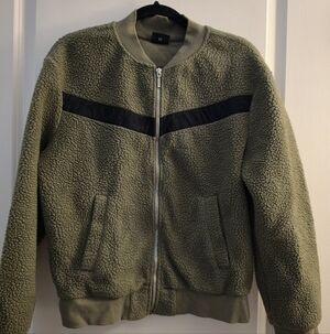 Zyia Green Sherpa Jacket Size Medium